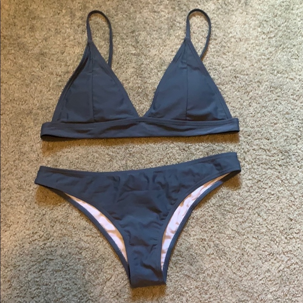 Grey/Teal Bikini
